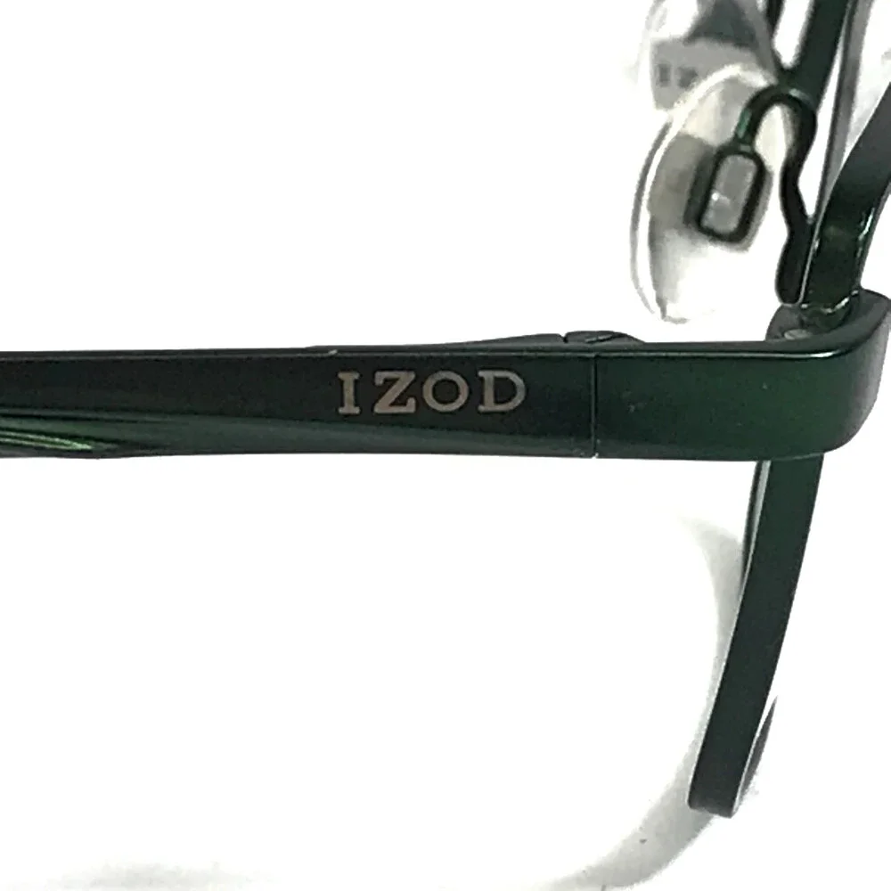 IZOD Eyeglasses Frames IZ2123 GREEN SLATE Rectangle Wire Rim 50-16-140